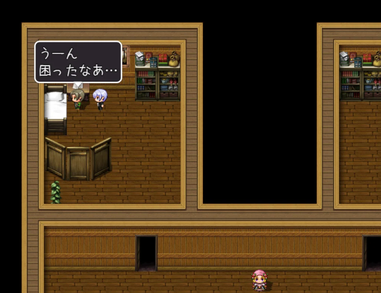 宿屋の男性の場所