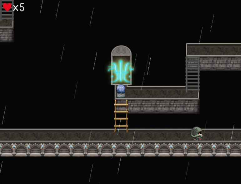 水色の紋章の扉