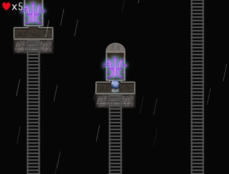 左に4つ移動した先の梯子