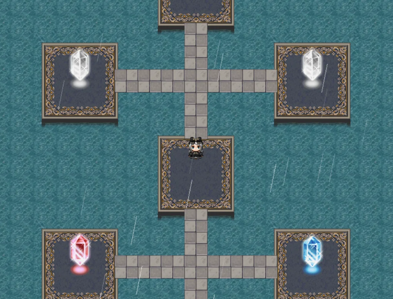 クリスタルのない台座